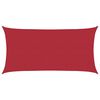 vidaXL Voile d'ombre Rouge 2 x 6 m HDPE