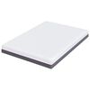 vidaXL Matelas Blanc et Gris 140 x 200 cm Tissu jacquard