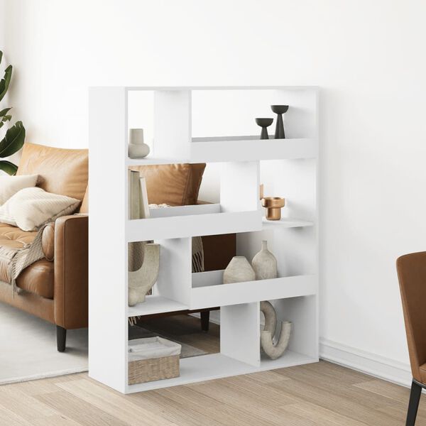 vidaXL Cloison de s&eacute;paration blanc 100x33x125,5 cm bois d'ing&eacute;nierie
