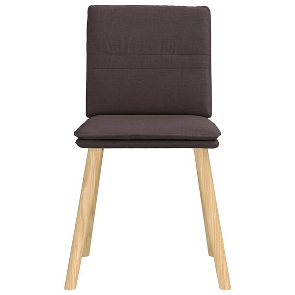 vidaXL Chaises à manger lot de 2 marron foncé tissu