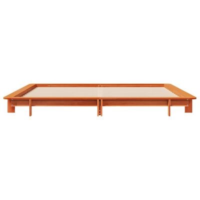 vidaXL Cadre de lit sans matelas cire marron 160x200cm bois pin massif