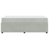 vidaXL Cadre de lit avec matelas Gris clair 100 x 200 cm tissu