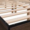 vidaXL Cadre de lit sans matelas ch&ecirc;ne marron 135x190 cm