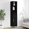 vidaXL Buffet haut Noir 34,5x34x180 cm Bois d'ing&eacute;nierie