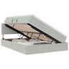 vidaXL Lit de rangement LED avec matelas Gris clair 140 x 200 cm
