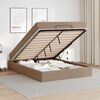 vidaXL Cadre de lit avec matelas Autre 2 pcs Tan PVC
