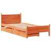 vidaXL Cadre de lit sans matelas cire marron 75x190 cm bois pin massif