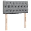 vidaXL Sommier &agrave; lattes de lit avec matelas gris clair 80x200 cm tissu