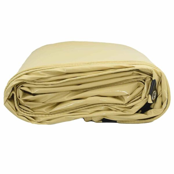 vidaXL B&acirc;che 650g / m&sup2; Beige 2,5 x 4,5 m Toile avec rev&ecirc;tement en PVC