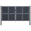 vidaXL Portail de jardin en acier 300 x 125 cm anthracite