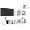 vidaXL Ensemble de meubles TV 4 pcs Blanc Bois d'ing&eacute;nierie