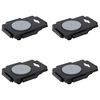 vidaXL Chariots de d&eacute;m&eacute;nagement &agrave; 8 roues 4 pcs noir PP 150 kg