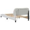 vidaXL Cadre de lit avec LED sans matelas Hvar blanc 100x203 cm