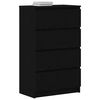 vidaXL Buffet ch&ecirc;ne noir 60x35x98,5 cm bois d'ing&eacute;nierie