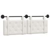 vidaXL T&ecirc;te de lit suspendue Blanc 150 x 55 x 5 cm Simili cuir