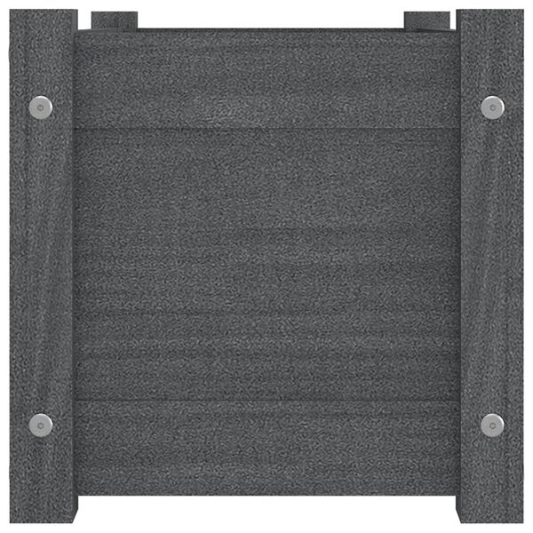 vidaXL Jardini&egrave;re Gris 60x31x31 cm Bois de pin massif