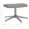 vidaXL Chaise de relaxation avec tabouret Gris clair Velours