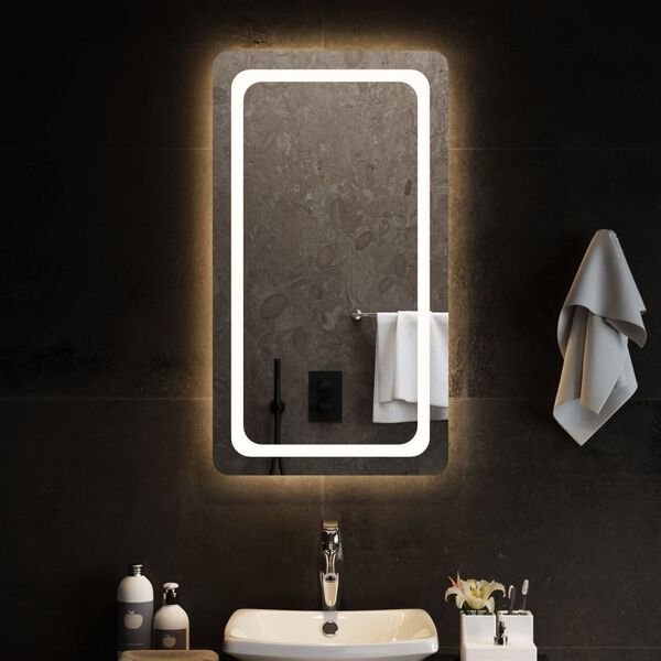 vidaXL Miroir de salle de bain &agrave; LED 50x90 cm