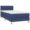 vidaXL Sommier &agrave; lattes de lit avec matelas Bleu 90x190 cm Tissu
