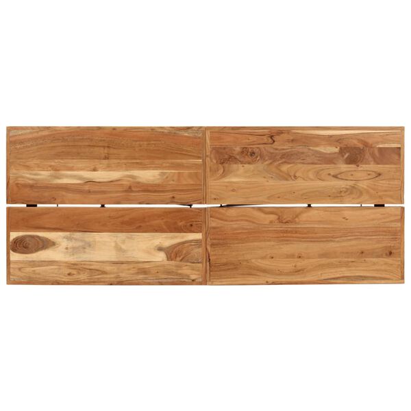 vidaXL Table de bar 180x70x107 cm bois massif d'acacia et fer