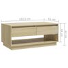 vidaXL Table basse Ch&ecirc;ne sonoma 102,5x55x44 cm Bois d'ing&eacute;nierie