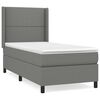 vidaXL Sommier &agrave; lattes de lit avec matelas Gris fonc&eacute; 90x200 cm Tissu
