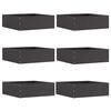 vidaXL Bordure de Pelouse 6 pc 40 x 40 x 13 cm Acier Noir