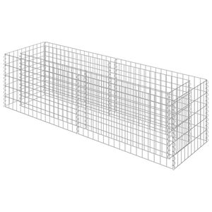 vidaXL Lit sur&eacute;lev&eacute; &agrave; gabion Acier galvanis&eacute; 180x50x50 cm