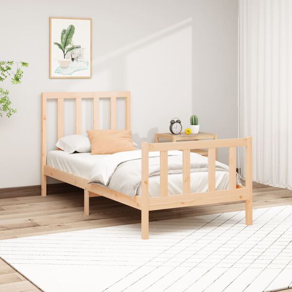 vidaXL Cadre de lit sans matelas 90x200 cm bois de pin massif