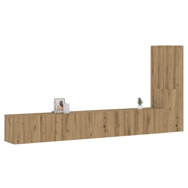 vidaXL Meubles TV muraux 3 pcs ch&ecirc;ne artisanal bois d'ing&eacute;nierie