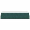 vidaXL Cadre de lit ottoman avec matelas vert fonc&eacute; 90x190 cm velours