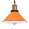 vidaXL Lampe suspendue réglable hauteur E27 orange brillant métal