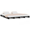 vidaXL Lit de palette sans matelas noir bois massif