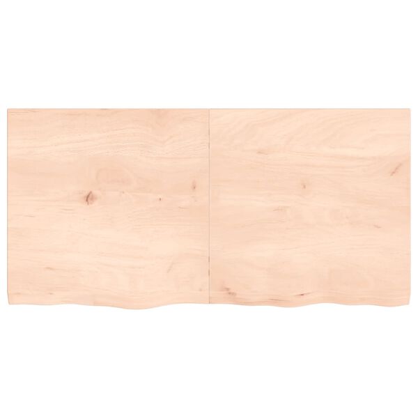 vidaXL Comptoir de salle de bain 120x60x(2-4)cm bois massif non trait&eacute;