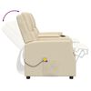 vidaXL Fauteuil de massage inclinable 2 places crème similicuir