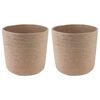 vidaXL Ensemble de Pots &agrave; Plantes 2 pc Naturel &Oslash; 28 x 28 cm