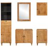 vidaXL Ensemble de mobilier de salle de bain avec tiroir 5 pcs Marron