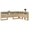 vidaXL T&ecirc;te de lit de rangement Ch&ecirc;ne Sonoma 207,5 x 137,5 x 76,5 cm