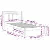 vidaXL Cadre de lit Marron 80 x 200 cm Pin massif