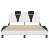 vidaXL Cadre de lit Viana avec LED sans matelas blanc et noir 140x200 cm