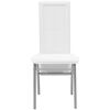 vidaXL Chaises &agrave; manger lot de 2 blanc similicuir