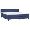 vidaXL Sommier &agrave; lattes de lit avec matelas Bleu 160x200 cm Tissu