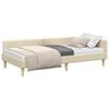 vidaXL Cadre de lit d'angle Cr&egrave;me 90 x 190 cm tissu