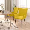 vidaXL Chaises à manger lot de 2 Jaune Velours