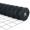 vidaXL Cl&ocirc;ture avec poteaux Gris 0.8 x 25 m Acier