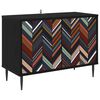 vidaXL Meuble TV OMMEN 69 x 33 x 50,5 cm Ch&ecirc;ne noir Bois d'ing&eacute;nierie