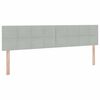 vidaXL Lit avec rangement et LED Gris clair 200 x 200 cm Velours