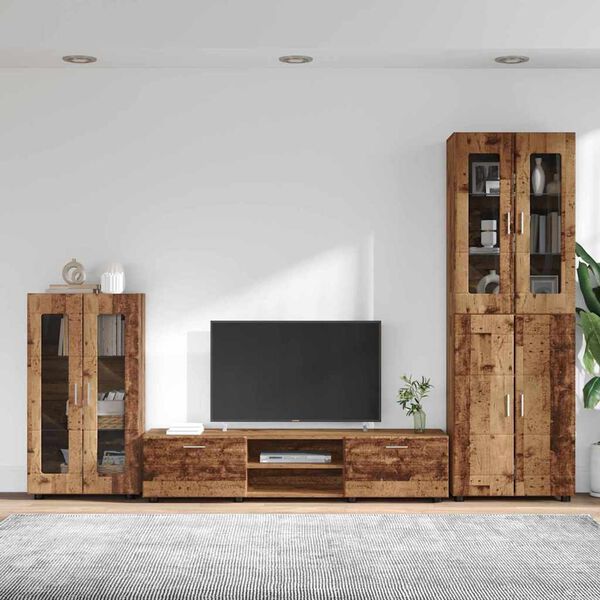 vidaXL Ensemble meuble TV FLORIN Bois ancien Bois d'ing&eacute;nierie