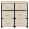 vidaXL Armoire de rangement avec 6 tiroirs 55x29x55 cm Crème Acier
