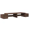 vidaXL Support de moniteur avec rangement ch&ecirc;ne marron bois ing&eacute;nierie